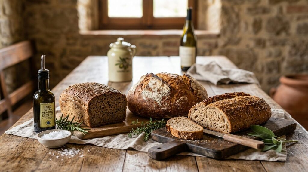Close-up professional food photography of freshly baked whol